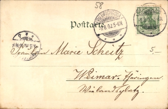 Artist Postcard Bahndorf, Heribert, Friedrichroda in the Thuringian Forest, Schauenburg, Schneidemühle