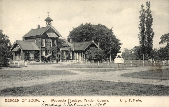 KP Bergen na Zoom Brabancja Północna Holandia, Wouwsche Plantage, Pension Goense, Architektura, Krajobraz