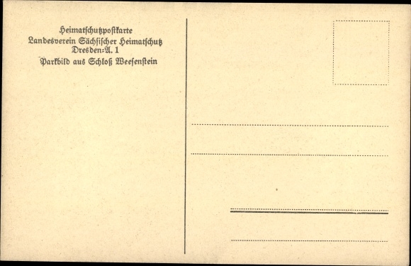 Postcard Weesenstein im Müglitztal, castle, park picture