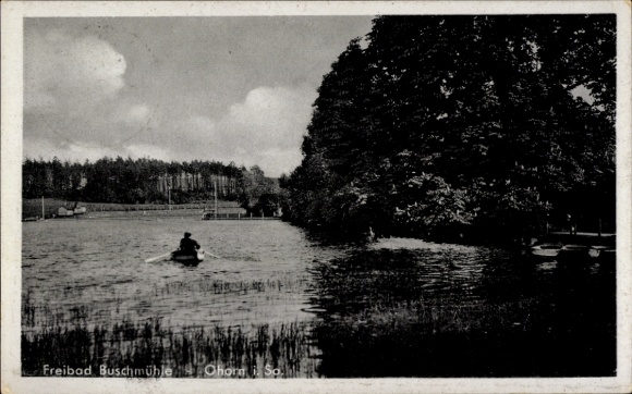 Postcard Ohorn Pulsnitz in the district of Bautzen, Gasthaus Sommerfrische Buschmühle