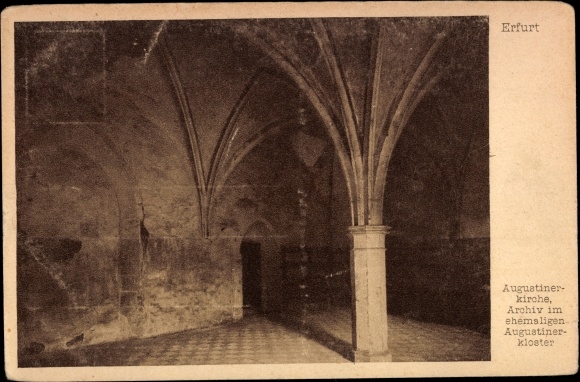 Postcard Erfurt in Thuringia, Augustinian Church, archive in the former Augustinian monastery