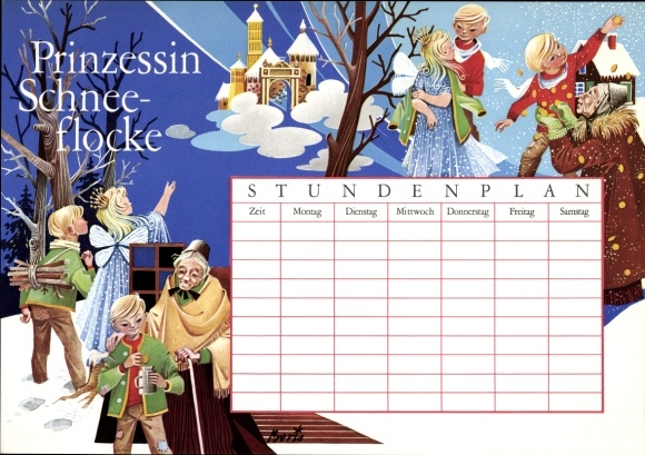 Uren van Sparkassen Verlag, sprookjes, Prinses Sneeuwvlok rond 1960