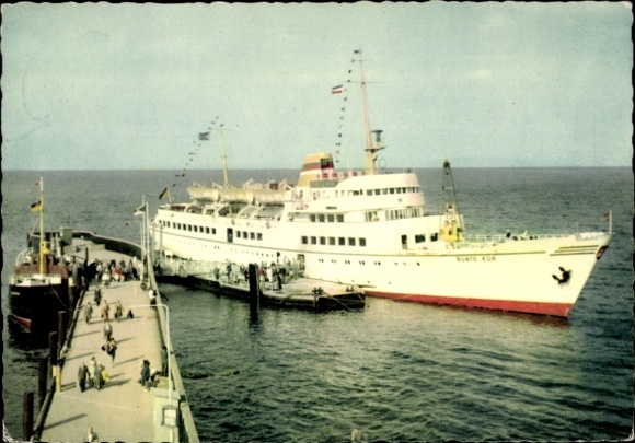 Postcard Hörnum on Sylt North Friesland, steamer Bunte Kuh