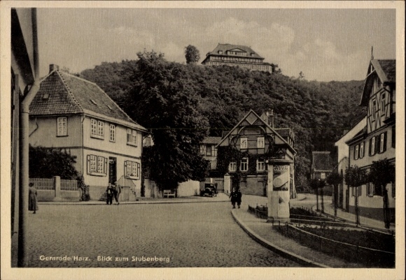 Ak Gernrode Quedlinburg in het Harzgebergte, uitzicht op de Stubenberg