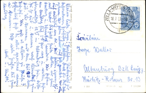 Postcard Zella Mehlis in the Thuringian Forest, Waldhaus with Ruppberg