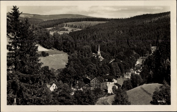 Ansichtkaart Zwota Klingenthal in Vogtland Saksen, Panorama