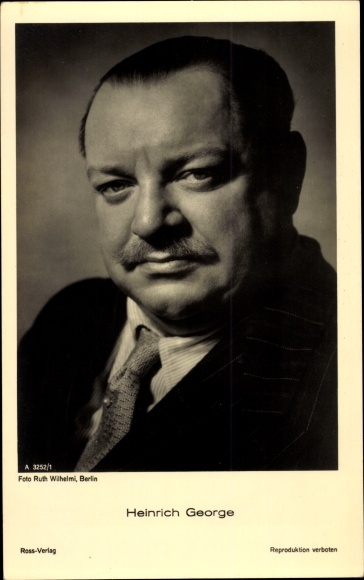 Ak Schauspieler Heinrich George, Portrait, Ross Verlag A 3252/1