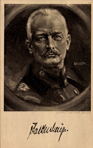 Artist PC Bauer, Karl, General Erich von Falkenhayn, portrait
