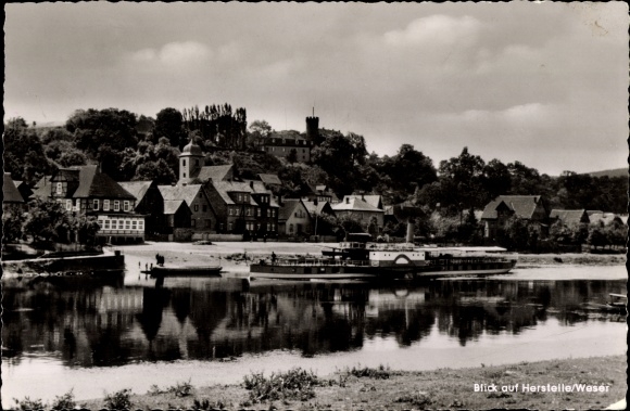 PC Manufacture Beverungen on the Weser, partial view, steamer