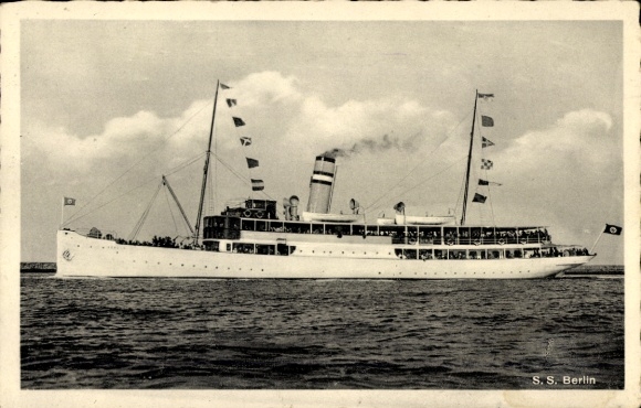 Ak Schnelldampfer SS Berlin, Swinemünder Dampfschiff AG