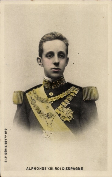 Ak, król Hiszpanii Alfonso XIII, portret