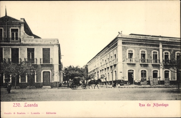 Postcard Luanda Angola, Rua da Alfandega
