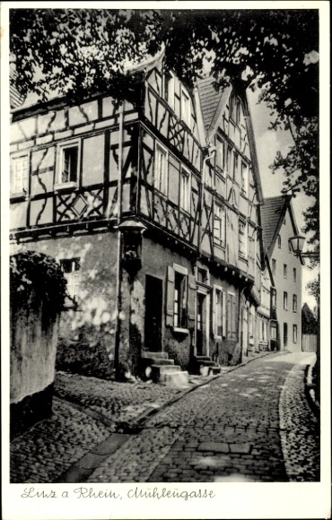 Ak Linz am Rhein, Fachwerkhaus in der Mühlengasse