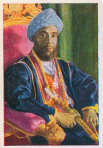 Sammelbild Die bunte Welt Album 1 Bild 189, Wenig bekannte Potentaten, Sultan von Sansibar