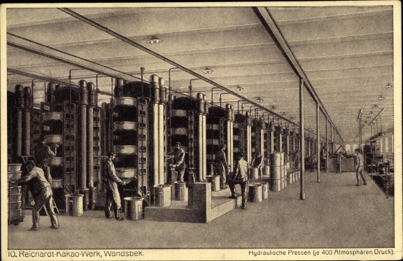 PC Hamburg Wandsbek, Reichardt cocoa plant, hydraulic presses