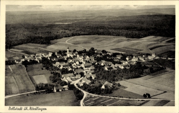 Ak Bollstadt Amerdingen in Schwaben, Fliegeraufnahme