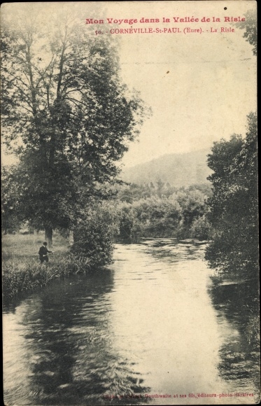 Postcard Corneville Eure, La Risle
