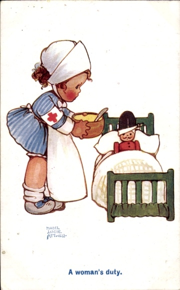 Künstler Ak Attwell, Mabel Lucy, Mädchen als Krankenschwester