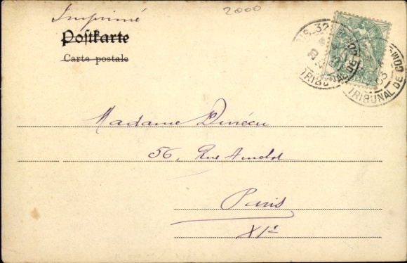 Postcard Hamburg Nord Winterhude, Alster section on Blumenstraße