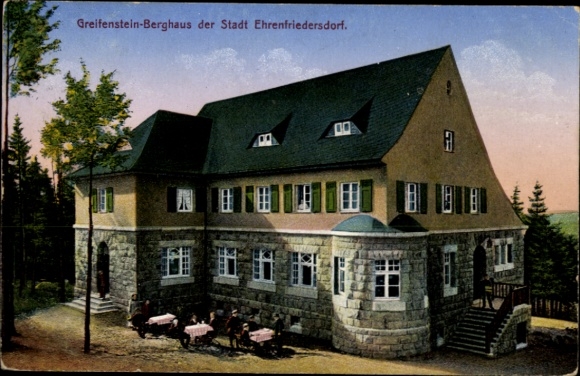 Ak Ehrenfriedersdorf im Erzgebirge, Partie am Greifenstein Berghaus