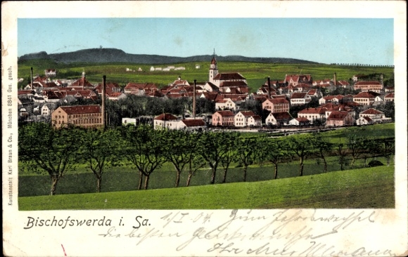 Postcard Bischofswerda in Saxony, Panorama