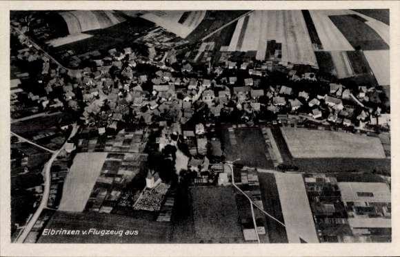 Postcard Elbrinxen Lügde in the Weserbergland, aerial photograph