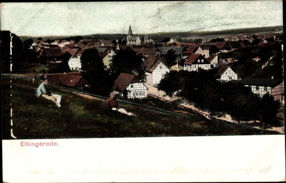 Postcard Elbingerode Oberharz am Brocken, Panorama