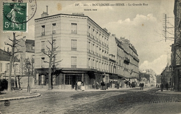 CPA Boulogne-sur-Seine Haute-Seine, La Grande Rue