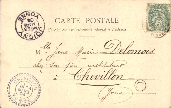 Letters Postcard Letter I., girl reading