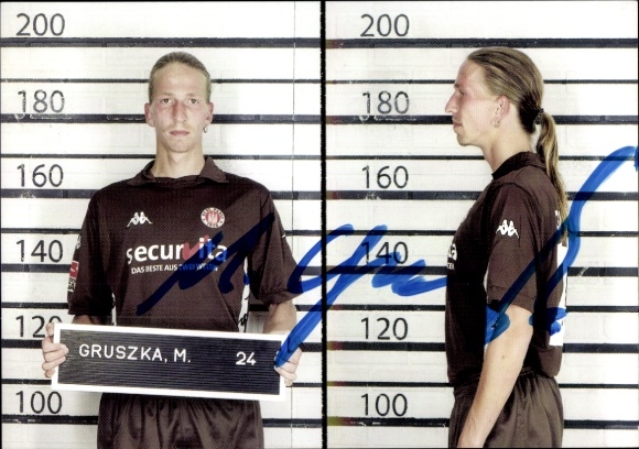 Autogrammkarte Fußballer Marco Gruszka, FC St. Pauli, Autogramm