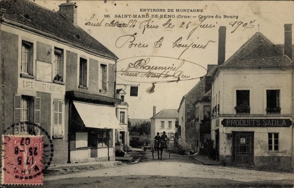 CPA Saint Mard de Réno Orne, Centre du Bourg