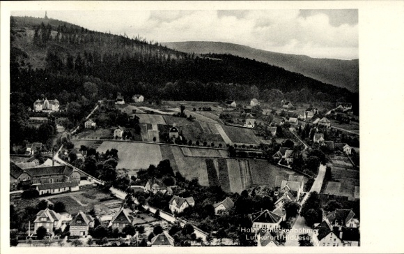 Postcard Hiddesen Detmold in the Teutoburg Forest, Hotel Schuckerbohm, aerial photograph