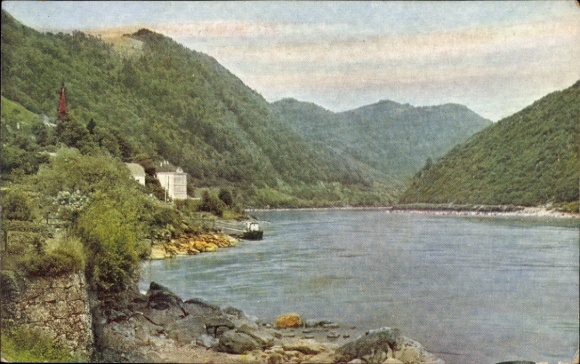 PC St. Nikola an der Donau Upper Austria, river landscape, mountains, trees, Danube, St. Nikola