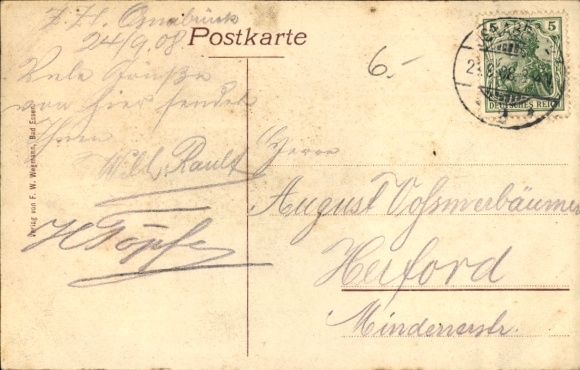 Postcard Bad Essen in Lower Saxony, general view