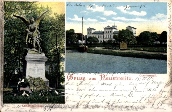 KP Neustrelitz w Meklemburgii, Carolinenstift, pomnik wojenny