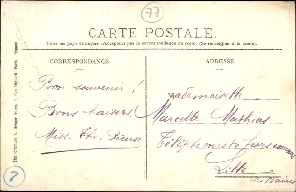 Ak Lorrez le Bocage Seine et Marne, La Grande Rue en Rue de Montereau