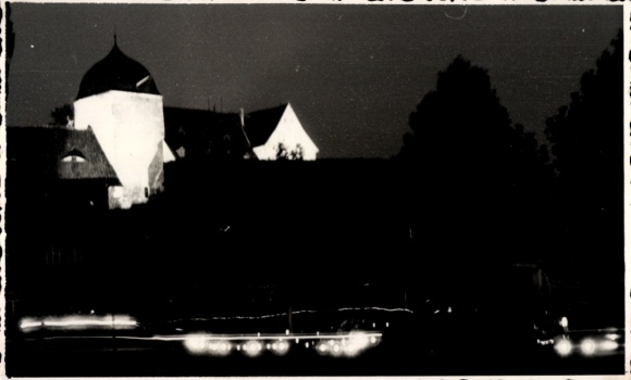 Photo Weißensee in Thuringia, church at night
