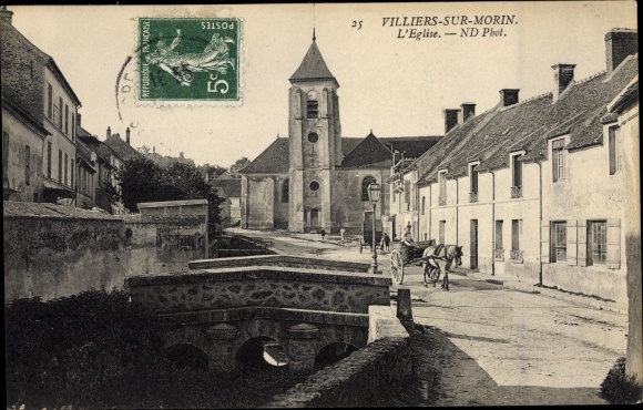 Ak Villiers-sur-Morin Seine et Marne, L&#39;Eglise