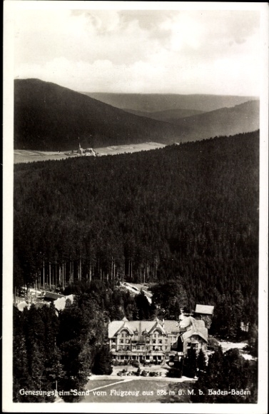 KP Sand Bühl w Baden, Kurhaus Sand, zdjęcie lotnicze