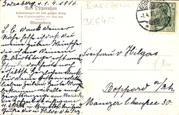 Artist Postcard Hass, Fritz, Barczewo Wartenburg East Prussia, bridge, church, partial view of the city