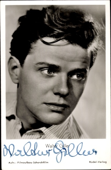 Ak Schauspieler Walter Giller, Portrait, der Tag vor der Hochzeit, Autogramm