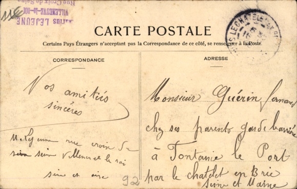Postcard Garches Hauts de Seine, Brezin Hospice