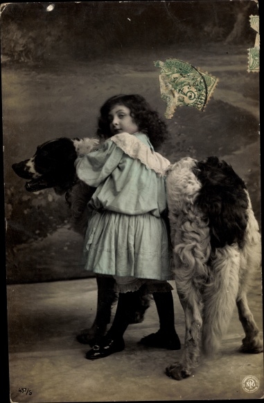 Postcard Girl with Saint Bernard, NPG 437/5