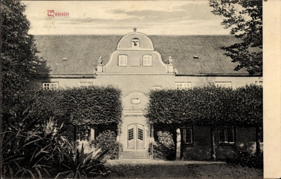 Postcard Wensin in Schleswig-Holstein, manor house