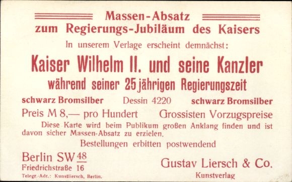 KP Kaiser Wilhelm II i jego kanclerze, portrety
