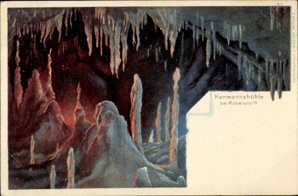 Postcard Rübeland Oberharz am Brocken, view into the Hermannshöhle