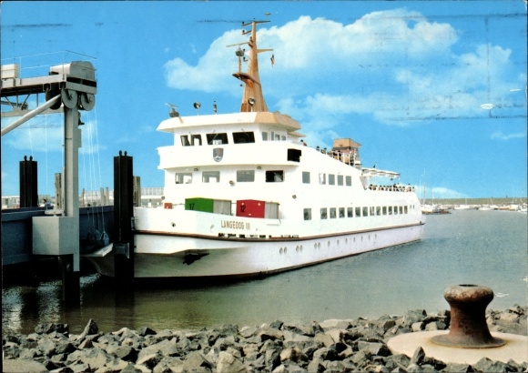 Postcard Bensersiel Esens in Ostfriesland, port, ship