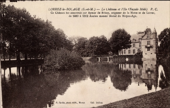 Ak Lorrez le Bocage Seine et Marne, Le Chateau, L'Ile