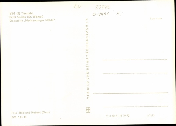 Postcard Groß Stieten in the district of Wismar, Gasthütte Mecklenburger Mühle