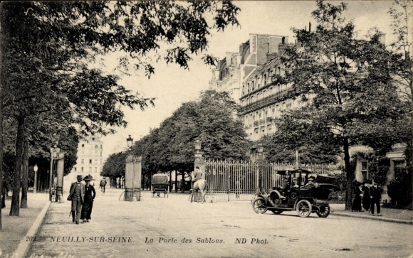 Ak Neuilly sur Seine Hauts de Seine, Porte des Sablons
